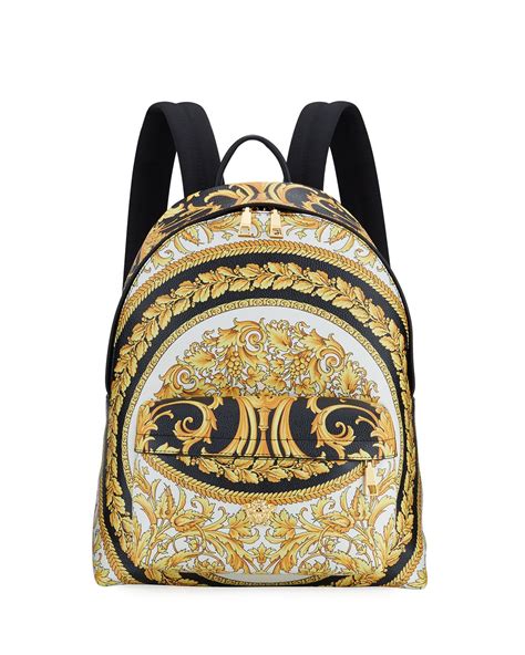 versace leather backpack|Versace backpack gift with purchase.